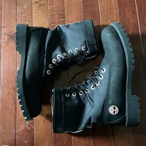 Timberland Gaiter Combat Boots Blk/Pink sz 8